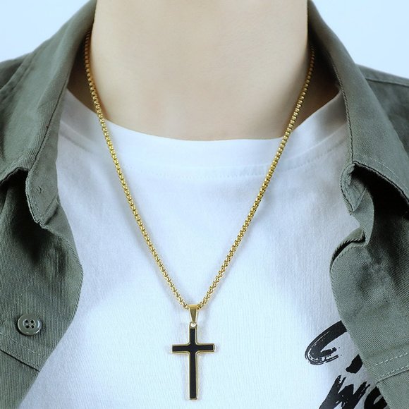 Other - men cross necklace